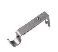 ANCLLO Juego de 3 soportes de cortina de níquel satinado para barra de 3/4 pulgadas, ajustable-para el Hogar Dormitorio Oficina (plateado)