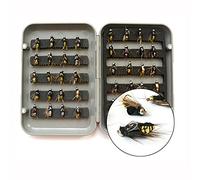 ANCLLO - Juego de 40 Moscas de Pesca con Mosca con Caja Impermeable para Pesca de truchas (Estilo A)