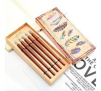 ANCLLO Juego de 5 bolígrafos góticos de madera para dibujo de manga y caligrafía