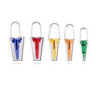 ANCLLO Juego de 5 piezas para hacer cinta sesgo de costura, máquina de coser, 5 unidades, 6 mm, 9 mm, 12 mm, 18 mm, 25 mm