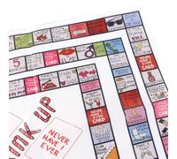 ANCLLO Juegos de Mesa para Beber para Adultos, Divertido Juego de Fiesta para reuniones con tapete, Cartas, Dados y peones