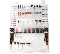 ANCLLO Kit de Accesorios de Herramientas rotativas 268 Piezas con Caja de plástico, se Adapta a Herramientas rotativas Dremel, Ajuste Universal Multifuncional para moler, lijar, tallar, pulir