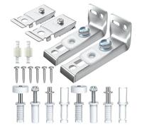 ANCLLO Kit de reparación de herrajes para Puertas Plegables, 20 Piezas, Juego de Piezas de Repuesto para Puertas Plegables, Incluye Soporte de pivotes Superior e Inferior y Rueda guía