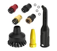 ANCLLO Kits de Accesorios de Vapor para Karaher SC1 SC2 SC3 SC4 SC5 Juego de cepillos Redondos y Limpiador de Vapor Boquilla Potente