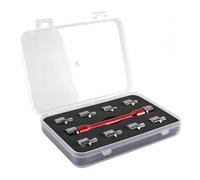 ANCLLO Llave dinamométrica Universal Ajustable para radios de Motocicleta,Juego de Llaves CNC de 5,0 a 6,8 de Longitud, de Aluminio Rojo,con Caja de Almacenamiento para Motos y Motos de Cross.