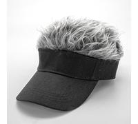 ANCLLO Novedad Peluca Gorra de béisbol Hip Hop Peluca Divertida Visera de Lengua de Pato al Aire Libre Gorra de Golf Ajustable Sombrero único para Deportes y Ropa Informal