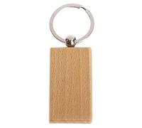 ANCLLO Paquete de 10 llaveros de madera en blanco personalizados, llavero de madera, etiquetas de llavero, suministros para manualidades (ángulo de retorno)