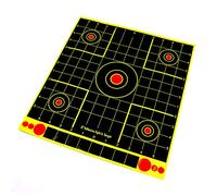 ANCLLO Paquete de 10 Objetivos de Tiro Adhesivos Splatterburst Disparos de Tiro Disparos Burst Amarillo Fluorescente Brillante al Impacto