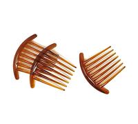 ANCLLO Peine lateral para el pelo de siete dientes, color marrón