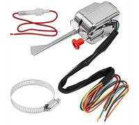 ANCLLO Reemplazo universal del interruptor de la señal de giro de la barra caliente de la calle del cromo 12V para Fodr Buikc GM