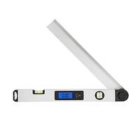 ANCLLO Transportador de inclinómetro digital 0 ~ 225 ° LCD retroiluminación de alcohol Buscador de ángulo Regla Medidor de medidor de herramienta 400 mm/16 pulgadas para medición horizontal vertical