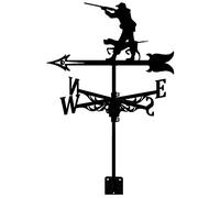 ANCNA Veleta de Viento de Metal para Granja, Veleta de Cazador, Veleta Retro, indicador de dirección del Viento para Techo de Hierro al Aire Libre, jardín, decoración de Patio al Aire Libre