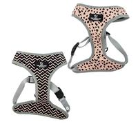 Ancol Dálmata - Arnés Reversible en Zigzag para Perro, Transpirable, Ajuste Seguro, Ligero, Ajustable, fácil Control para Mascotas al Aire Libre, Cachorro, Correr, Caminar, Talla S