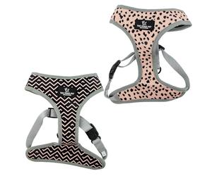 Ancol Dálmata - Arnés Reversible en Zigzag para Perro, Transpirable, Ajuste Seguro, Ligero, Ajustable, fácil Control para Mascotas al Aire Libre, Cachorro, Correr, Caminar, Talla S