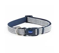 Ancol Fashion - Correa de Nailon Ajustable geométrica para Perro (5-9, 45-70 cm), Color Gris