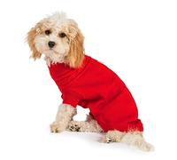 Ancol Jersey de Lana para Perro, Color Rojo, para Mascotas, diseño clásico de Punto con Correas para Las piernas y Agujero para arnés, tamaño Mediano, 40 cm