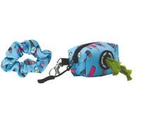 Ancol Juego de bolsa y coletero para excrementos de perro con estampado de helado, duradero, ligero, elegante, bonito y resistente a juego, dispensador de bolsas de basura para mascotas, accesorios