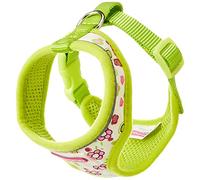 Ancol Lime Flowers - Arnés para Perro, Correas de Nailon, Hebillas Ajustables, Cierre de Clic rápido, cómodo, Transpirable, Suave, Acolchado, Accesorio de Entrenamiento para Mascotas, XS, 34-45 cm