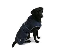 Ancol Muddy Paws - Abrigo de protección contra tormentas para Todo Tipo de Clima, Color Azul Marino, Talla S/M (Longitud 35 cm, hasta 56 cm de Circunferencia)