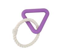 Ancol Playtime - Juguete Triangular Natural para Perro, 26 cm, Cuerda de algodón Morado, Ideal para Masticar y Jugar Interactivo
