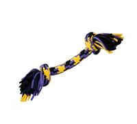 Ancol Playtime - Juguete Tricolor para Perro con Pelota de Cuerda de 39 cm, Ideal para Masticar, Salud Dental y Juego Interactivo