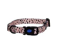 Ancol Soho - Collar de Perro con patrón dálmata, Tela 100% reciclada, Accesorio cómodo para Mascotas, Hebilla Ajustable Resistente, Banda para el Cuello para Cachorros, Talla M