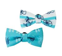 Ancol Soho - Pajarita para Perro en náutico/Coral, Elegante y Divertida Corbata para Mascotas, Tela 100% reciclada, Accesorio de Fiesta de Moda para Cachorros, Paquete de 2