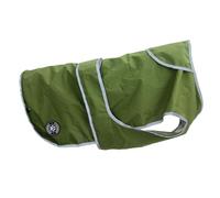 Ancol Stormguard - Abrigo Suave para Perro en Caqui, Chaqueta Impermeable para Mascotas con Agujero para arnés, Ropa Reflectante para Cachorros, Talla XL