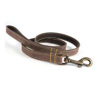 Ancol Timberwolf Correa de Cuero + Collar Personalizado Opcional | 1m de Largo - Marrón