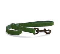 Ancol Timberwolf - Correa de Cuero para Perro en Color Verde, Accesorio Duradero para pasear Mascotas con Gancho Dorado Antiguo, 60 cm x 19 mm