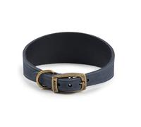 Ancol Timberwolf Whippet - Collar de Piel para Perro, Color Azul, para Cuello, 30-34 cm