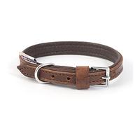 Ancol Vintage Piel Acolchada Cuello marrón