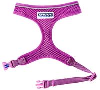 Ancol Viva - Arnés cómodo para Perro, Color Morado, Reflectante, Malla Transpirable, con Ajuste Ajustable para Cachorros y Mascotas, Visibilidad de Seguridad, Talla S, 34-45 cm