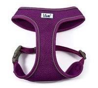 Ancol Viva - Arnés cómodo para Perro, Color Morado, Reflectante, Malla Transpirable, con Ajuste Ajustable para Cachorros, Visibilidad de Seguridad, Talla M, 44-57 cm