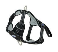 Ancol Viva - Arnés para Perro de Ejercicio y Viaje en Color Negro, cómodo Accesorio para Mascotas con Pecho Acolchado y 2 Clips para Correa, tamaño pequeño, 35-45 cm