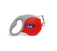 Ancol Viva - Cable retráctil (5 m), Color Rojo