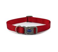 Ancol Viva - Collar Ajustable Rojo, Talla 2-5/M para Cuello de 30-50 cm, Ajuste rápido, Ligero, Resistente a la Intemperie