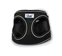 Ancol Viva Step in Comfort - Arnés para Perro con Tela de Malla de Aire, Color Negro, Reflectante y Ajustable, Accesorio de Entrenamiento para Mascotas, 30-36 cm, Talla XS