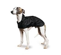 Ancol Whippet Dog Coat Black Muddy Paws-Abrigo de Galgo, XL, Color Negro, Nailon, Large 70 cm-28"