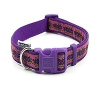 Ancol Woof - Collar de Perro en Color Rosa, Collar de Nailon Ligero Resistente a la Intemperie con diseño de cómic - 30-50 cm