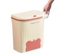 Ancsttu Bote De Basura Pequeño Con Tapa, Bote De Basura Debajo Del Fregadero,Cubo de basura pequeño colgable - de de Mesa, Cesto de de Cocina pequeño, de de Escritorio