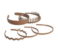 Ancsttu Cinta Para El Pelo Con Dientes | Accesorios Antideslizantes Para La Cabeza | 5 Piezas Diadema De Peine Flexible Antideslizante,Para Chicas Adolescentes Lavado Vestirse Maquillaje Ejercicio