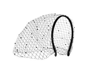 Ancsttu Diadema De Velo Negro Para Funeral, Diadema Nupcial Vintage para Mujer con Velo, Accesorio de Peinado Cómodo y de Moda para Bodas, Fiestas de Disfraces y Reuniones