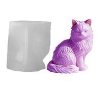 Ancsttu Molde De Silicona Para Gato, Decoración De Fundición Con Resina Epoxi En Forma De Gato Sentado, Moldes De Silicona Para Jabones, para Uso en Habitación, Bodas, Fiestas, Mesa de Cena y en Hogar
