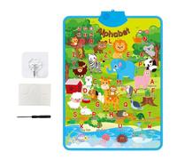 Ancsttu Tablero Didáctico del Alfabeto, Lámina Interactiva Electrónica con Voz Hablante, Tablero Interactivo De Habla para Niños Y Niñas Preescolares