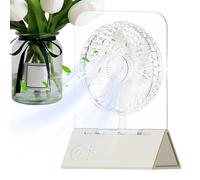 Ancsttu Ventilador de Escritorio USB - Ventilador Personal Magnético para Pared,Dispositivo Refrescante Recargable con 4 Velocidades para Hogar Dormitorio Viaje Camping