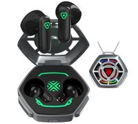 ANCwear Auriculares inalámbricos Bluetooth True Wireless, Auriculares para Juegos, Tiempo de reproducción 20H con Pegatinas DIY (Pizarra)