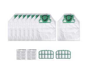 Ancyen Juego de 8 bolsas VK200 FP200 para aspiradoras Kobold VK200 + 2 filtros HEPA + 12 fragancias