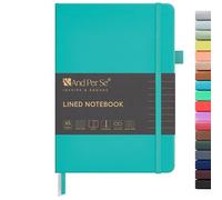 &And Per Se Cuaderno rayado, 160 páginas, A5, 14,5 x 20,3 cm, papel grueso con rayas universitarias, diarios para escribir, cuadernos de tapa dura para mujeres y hombres, oficina, escuela (1 paquete