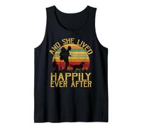 and She Lived Happily Ever After Camping - Camiseta de Senderismo para Perro Camiseta sin Mangas